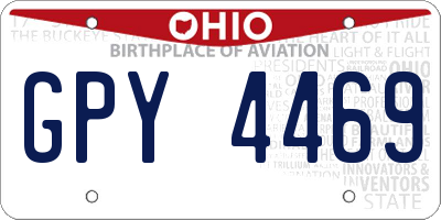 OH license plate GPY4469