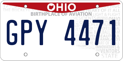 OH license plate GPY4471