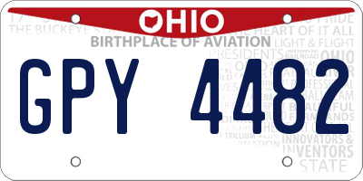 OH license plate GPY4482
