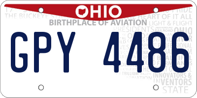 OH license plate GPY4486