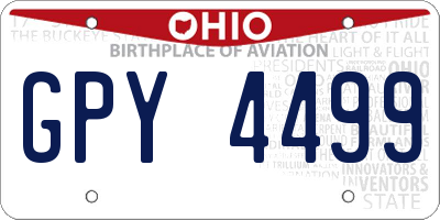 OH license plate GPY4499
