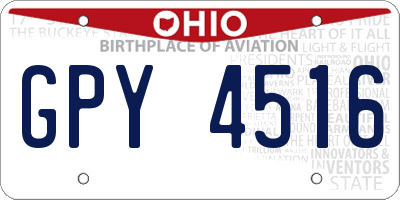 OH license plate GPY4516