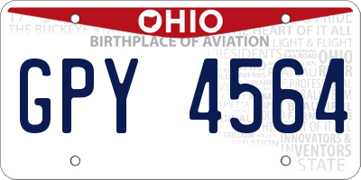 OH license plate GPY4564