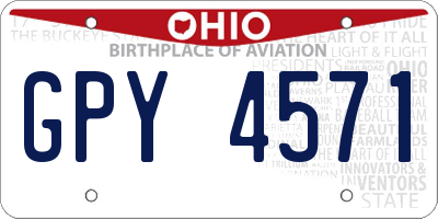 OH license plate GPY4571