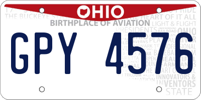OH license plate GPY4576