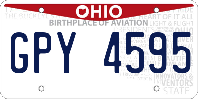 OH license plate GPY4595