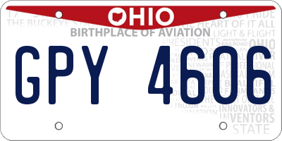 OH license plate GPY4606
