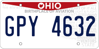 OH license plate GPY4632
