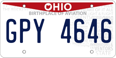 OH license plate GPY4646