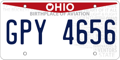 OH license plate GPY4656