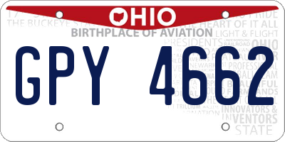 OH license plate GPY4662