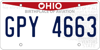 OH license plate GPY4663