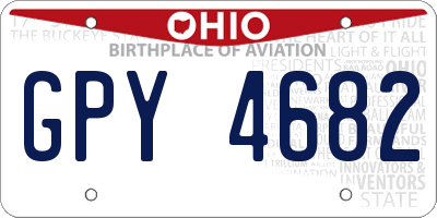 OH license plate GPY4682