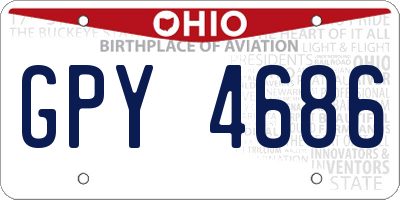 OH license plate GPY4686