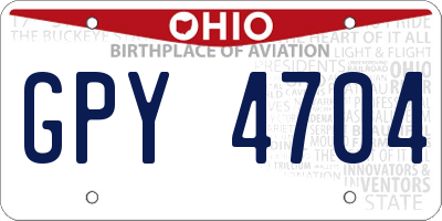 OH license plate GPY4704