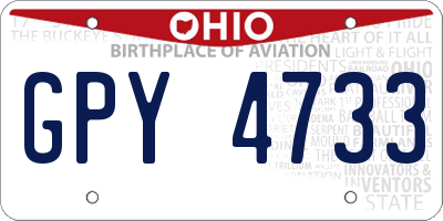 OH license plate GPY4733