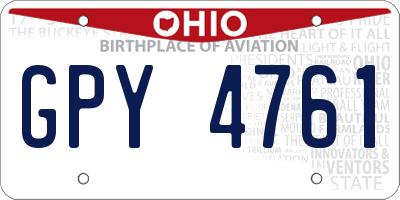 OH license plate GPY4761