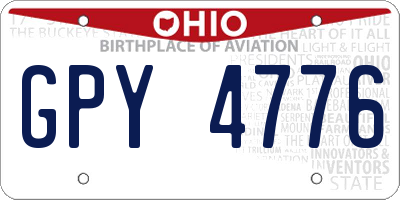 OH license plate GPY4776