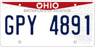 OH license plate GPY4891