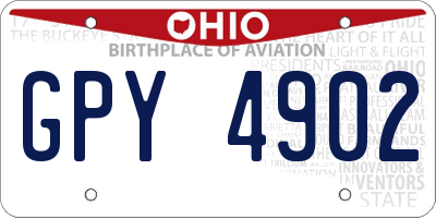 OH license plate GPY4902