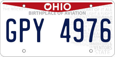 OH license plate GPY4976