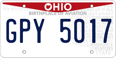 OH license plate GPY5017