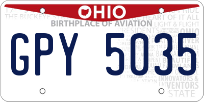 OH license plate GPY5035