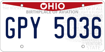 OH license plate GPY5036