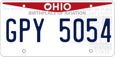 OH license plate GPY5054