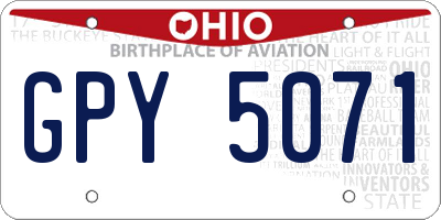 OH license plate GPY5071