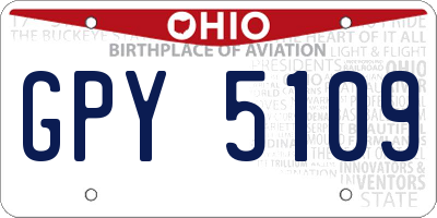 OH license plate GPY5109