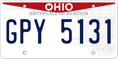 OH license plate GPY5131