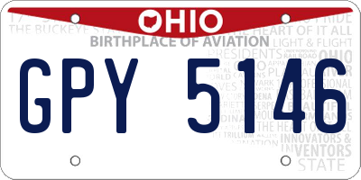 OH license plate GPY5146