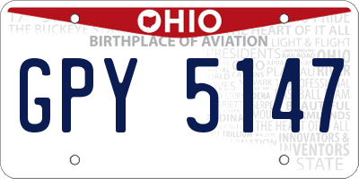OH license plate GPY5147