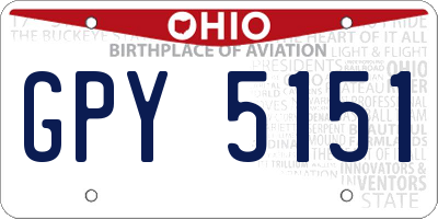 OH license plate GPY5151