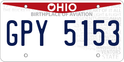 OH license plate GPY5153