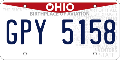OH license plate GPY5158
