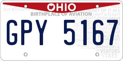 OH license plate GPY5167
