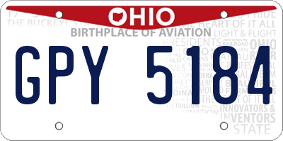 OH license plate GPY5184