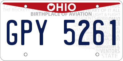 OH license plate GPY5261