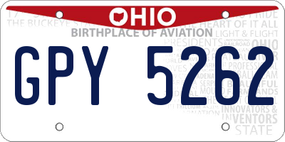OH license plate GPY5262