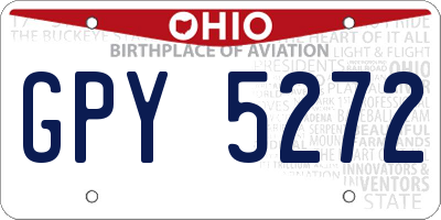 OH license plate GPY5272