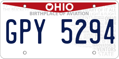 OH license plate GPY5294