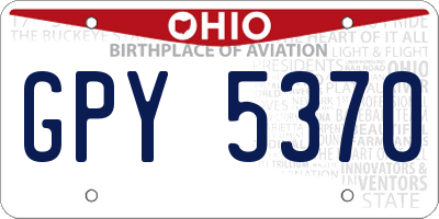 OH license plate GPY5370