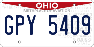 OH license plate GPY5409