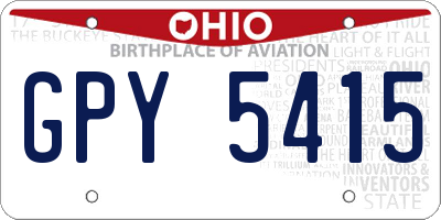 OH license plate GPY5415