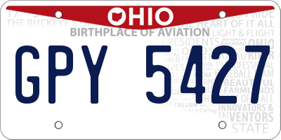 OH license plate GPY5427