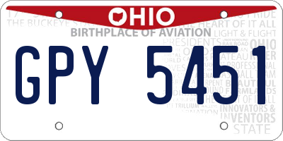 OH license plate GPY5451