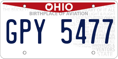 OH license plate GPY5477
