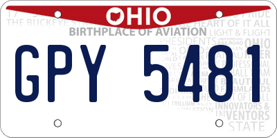 OH license plate GPY5481